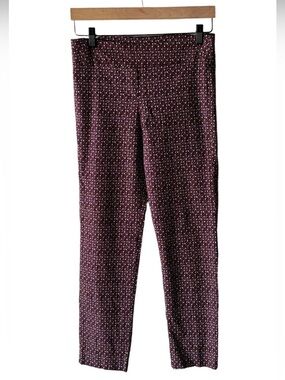 Erica Taylor for Stitch Fix Burgundy Dot Print Stretch Leggings Sz(L)